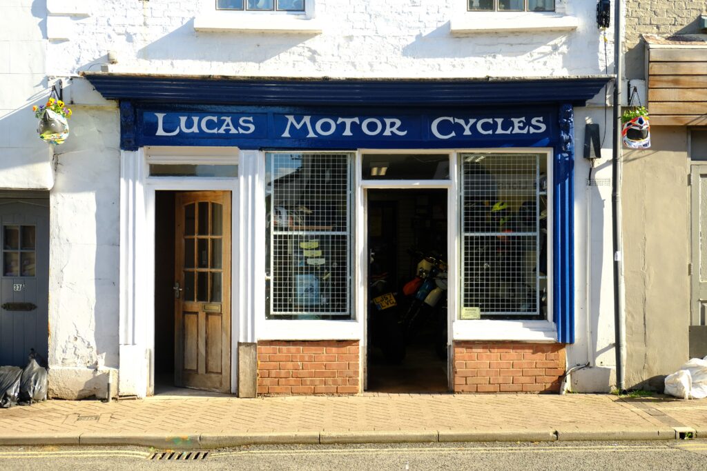 Lucas Motor Cycles Shop Front