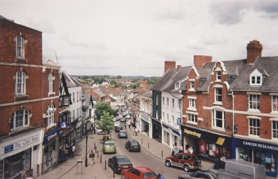 A photo taken from high up in the Market House looking down Broad Street